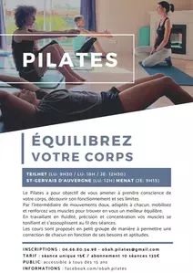 Nouveau: Cours de Pilates 